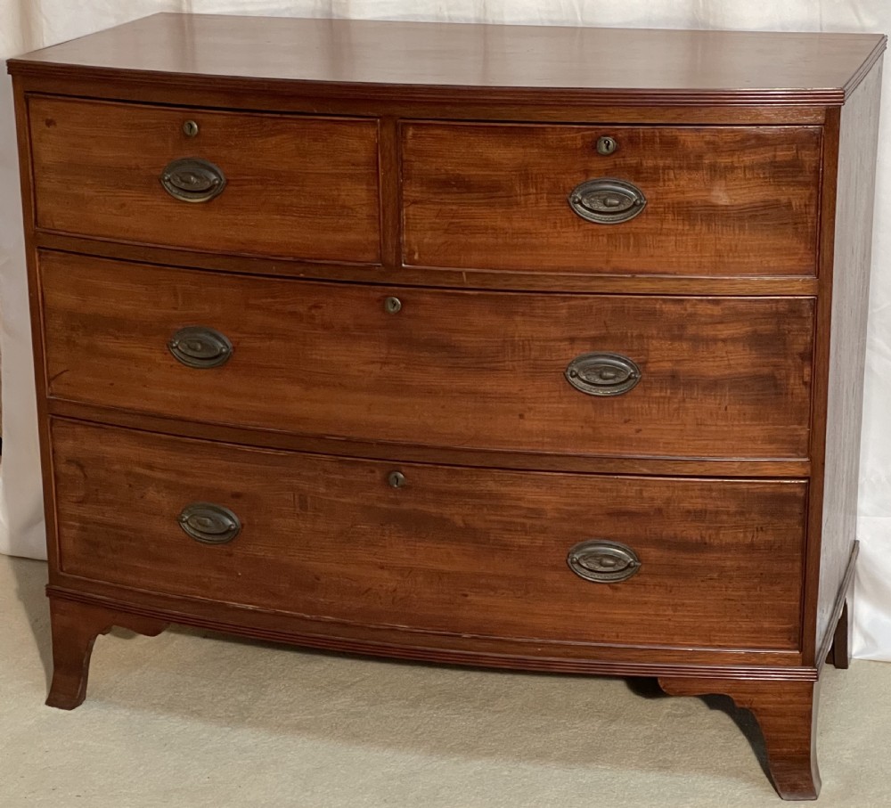 Late Regency Bow Front Chest of Drawers 