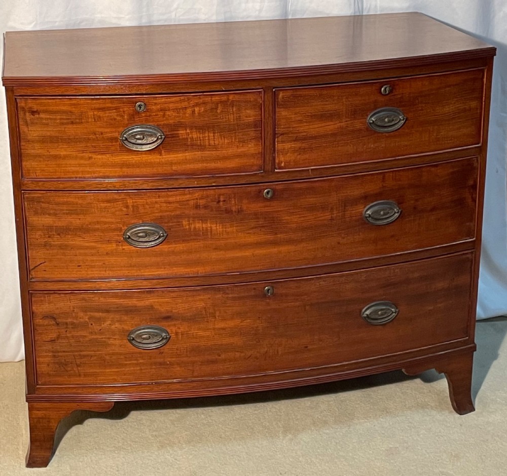 Late Regency Bow Front Chest of Drawers  View V