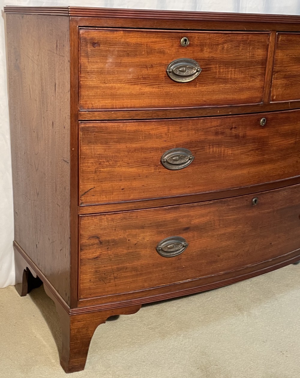 Late Regency Bow Front Chest of Drawers  View VI