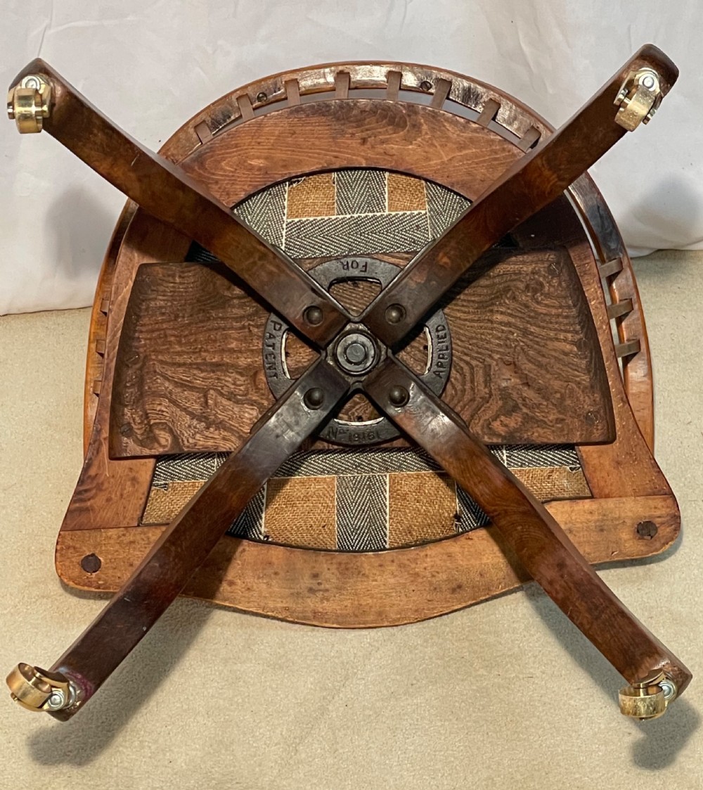 Superb Revolving Edwardian Desk Chair View XIII