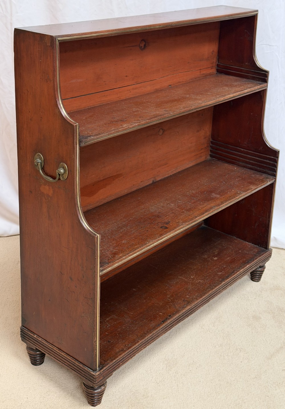 Regency Mahogany Campaign Waterfall Bookcase  View VI