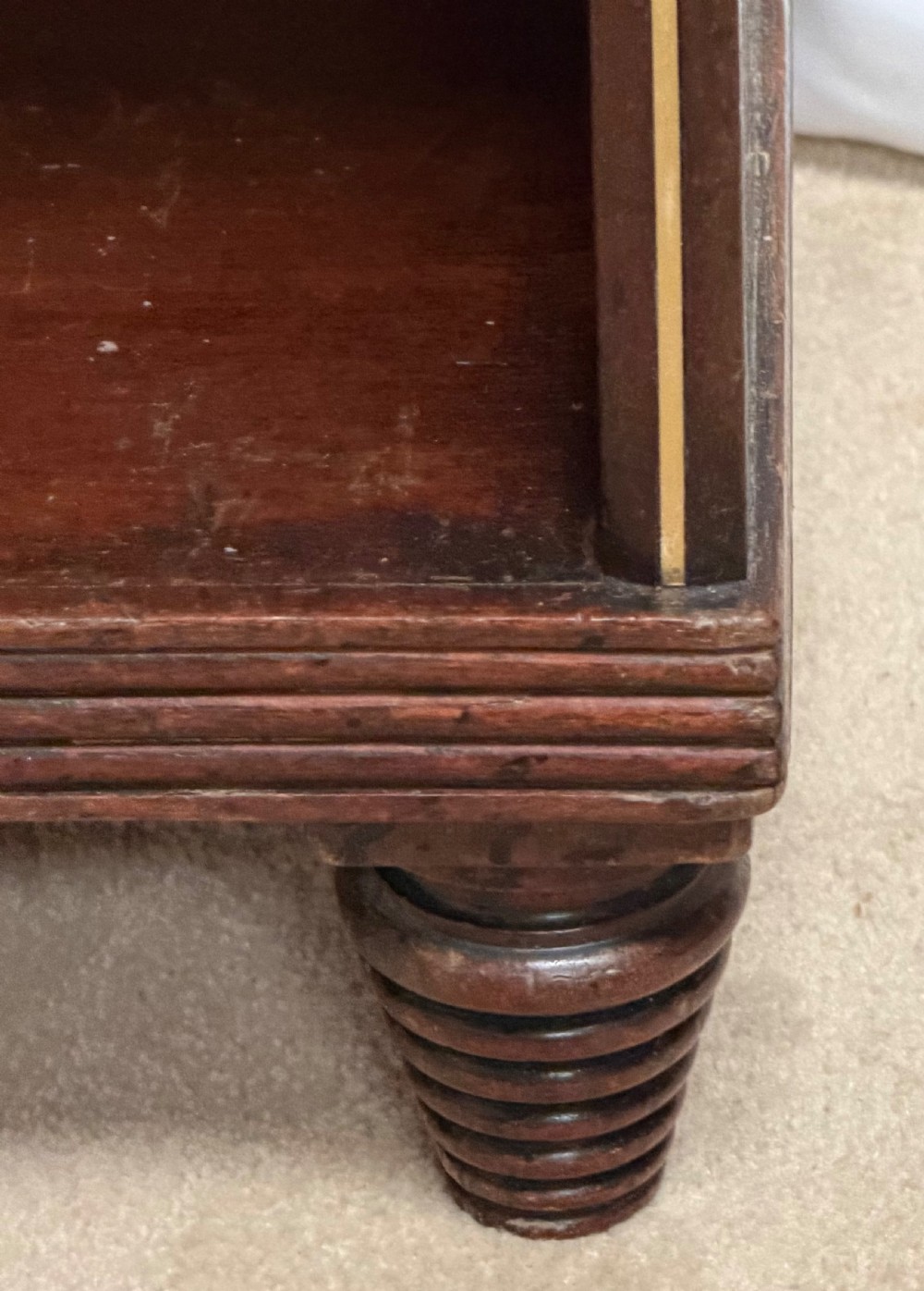 Regency Mahogany Campaign Waterfall Bookcase  View VIII