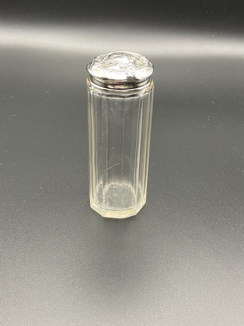 Victorian Chester Sterling Silver Topped Jar, James Deakin & Sons