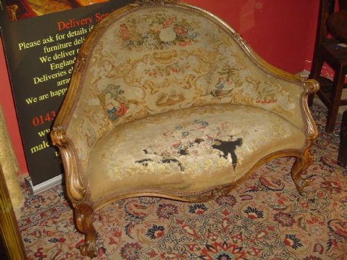 19th Century Louis Xv Style Boudoir Seat.