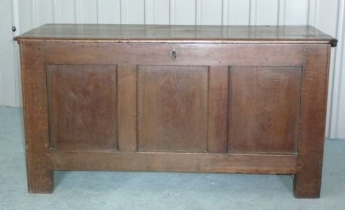 18th C Oak Coffer Dower Chest