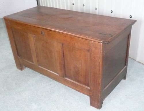 fig 1. 18TH C OAK COFFER DOWER CHEST