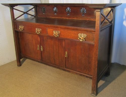 fig 1. Arts & Crafts Oak Sideboard or Dining Room Dresser