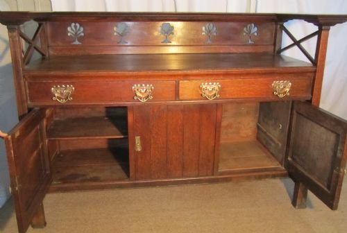fig 2. Arts & Crafts Oak Sideboard or Dining Room Dresser
