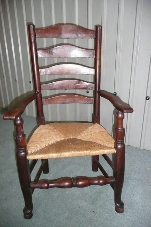 Good Large Georgian Ladder Back Carver Chair