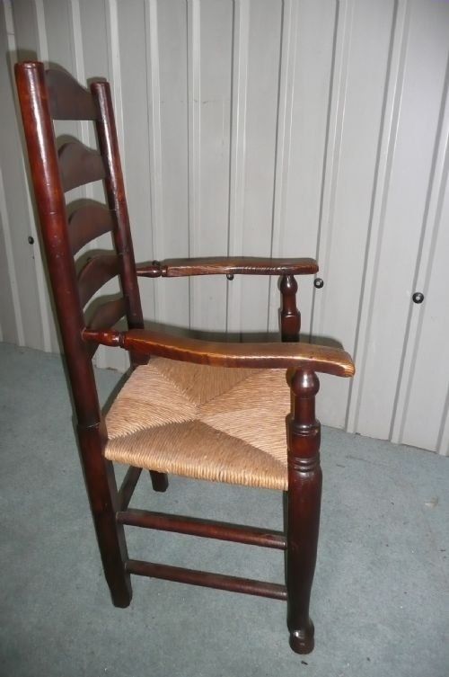 fig 1. Good Large Georgian Ladder Back carver chair