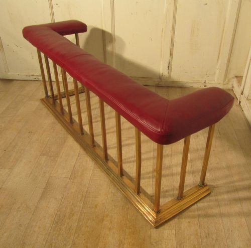 fig 2. A Large Brass and Leather Club Fender