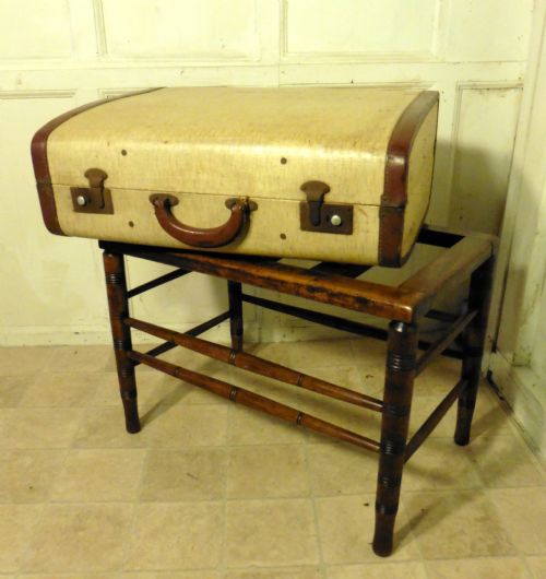 A Victorian Mahogany Luggage Rack, Suitcase Stand