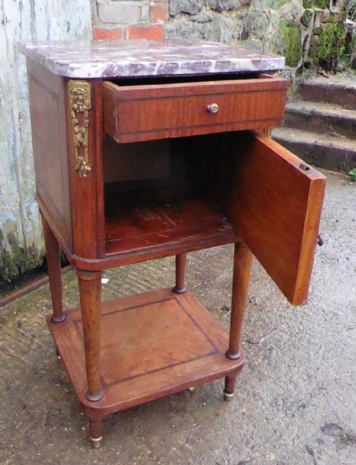 fig 1. French Empire Style Bedside Cabinet