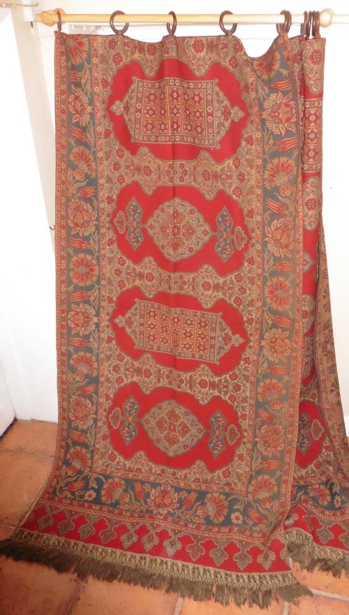 fig 2. Pair of French Curtains, Woollen Celtic Hand Woven