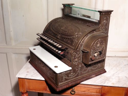Solid Brass (Bronze Finish) National Cash Register Till