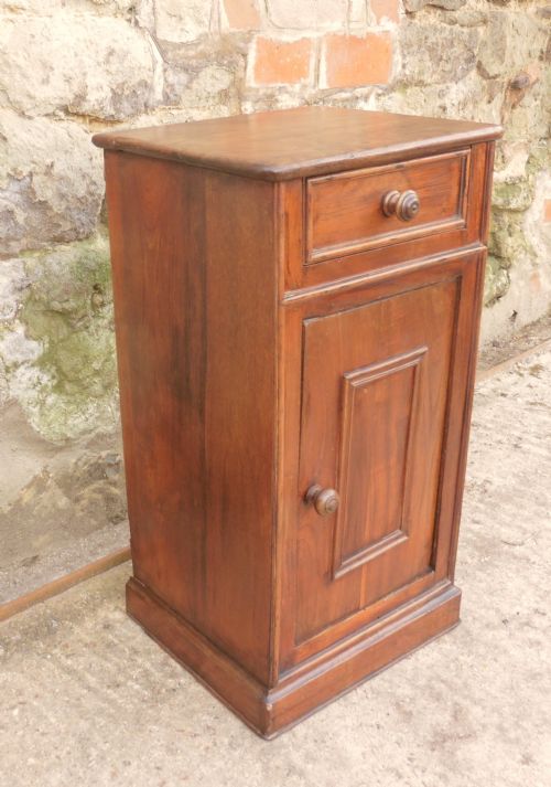 French Chestnut Bedside Cupboard or Night Table