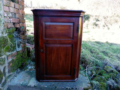 fig 2. Rare18th Century English Cherry Wood Corner Cupboard