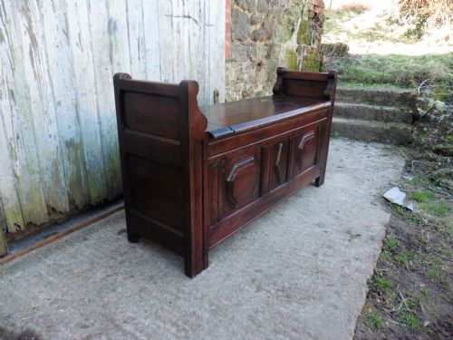 A 19th Century French Oak Window Seat Coffer