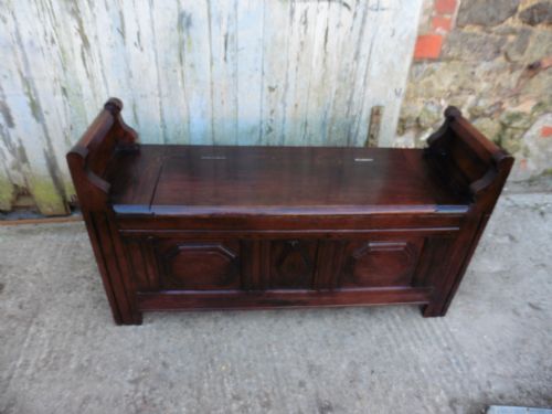 fig 1. A 19th Century French Oak Window Seat Coffer