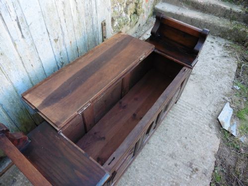 fig 2. A 19th Century French Oak Window Seat Coffer