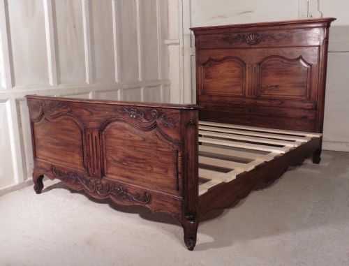 French Oak Empire Style Double Bed, King Size
