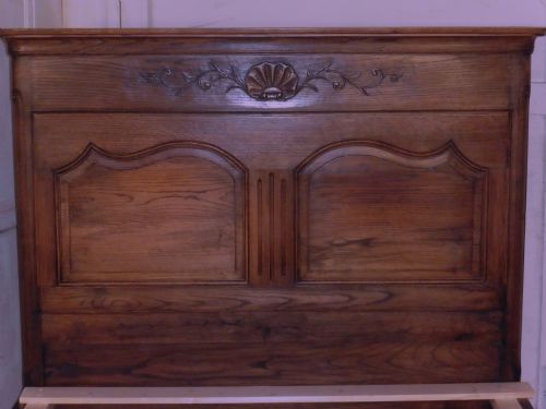 fig 2. French Oak Empire Style Double Bed, King Size 
