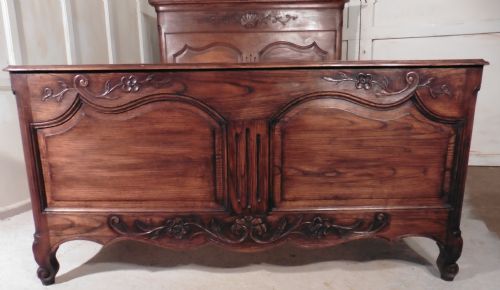 fig 3. French Oak Empire Style Double Bed, King Size 