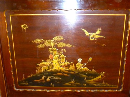 fig 1. A Superb Pair of Chinoiserie Art Deco Twin Beds