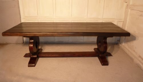 fig 1. A Large French Oak Refectory Table, Table  Monastère