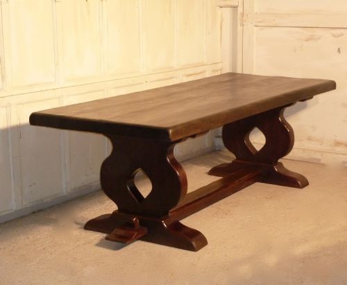 A Large French Oak Refectory Table, Table  Monastère