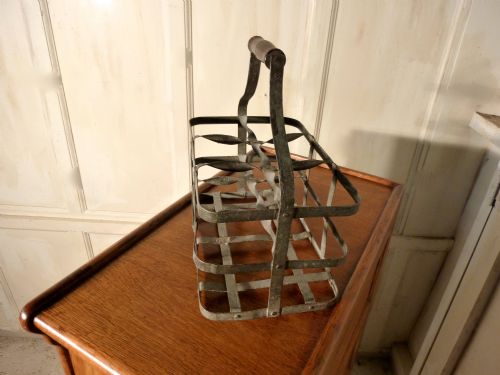 fig 2. French Metal Wine Bottle Carrier
