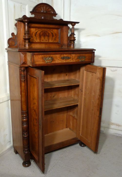 fig 1. French Walnut Hall Cupboard Chiffonier 
