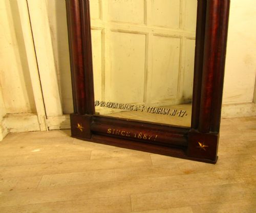 fig 2. Victorian Mahogany Gentleman’s Outfitter’s Full Length Shop Mirror
