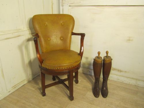 fig 1. A Pair of Victorian Swivel Chairs, Ships Board Room or Desk Chairs