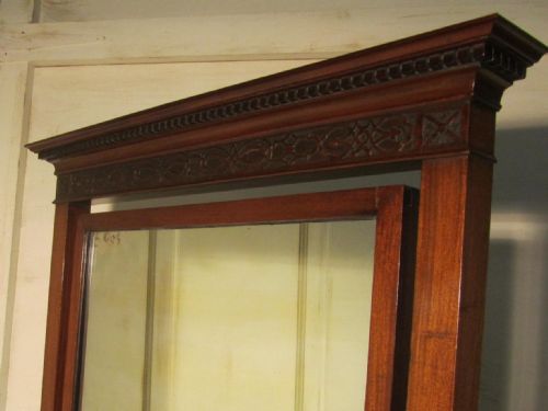 fig 1. Large Victorian Mahogany Cheval Mirror