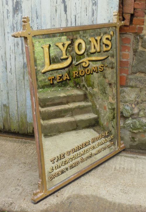 Large Victorian Advertising Mirror, Lyons Tea Rooms