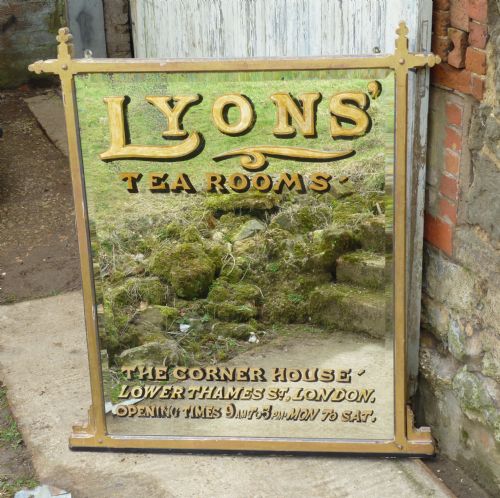 fig 1. Large Victorian Advertising Mirror, Lyons Tea Rooms