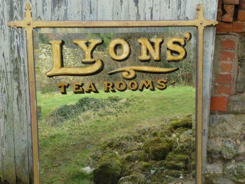 fig 2. Large Victorian Advertising Mirror, Lyons Tea Rooms