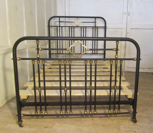 fig 1. French Brass and Iron ¾ Double Bed