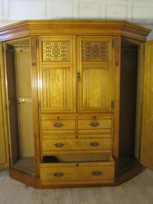 fig 1. Victorian Arts & Crafts Ash Wardrobe Compactum by Heals 
