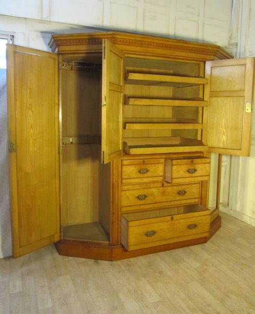 fig 2. Victorian Arts & Crafts Ash Wardrobe Compactum by Heals 