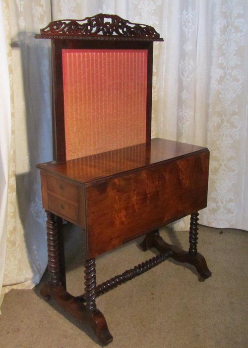 Regency Rosewood Fire Screen, Work Table,  Desk
