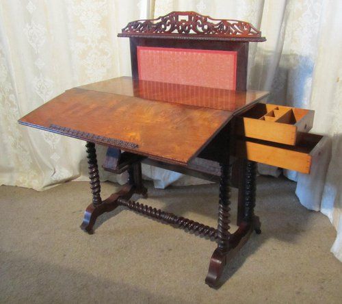 fig 2. Regency Rosewood Fire Screen, Work Table,  Desk