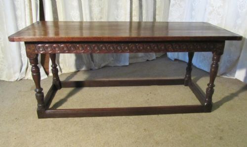 19th Century Oak Refectory Style Dining Table
