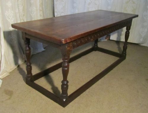 fig 1. 19th Century Oak Refectory Style Dining Table