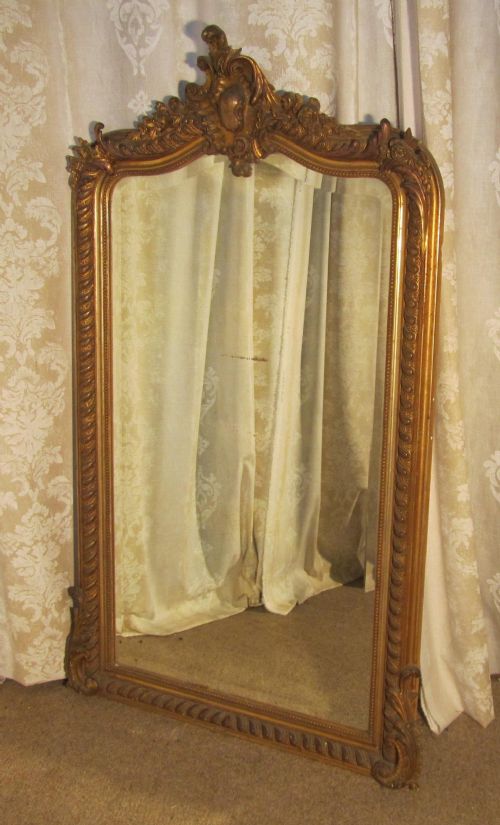 fig 3. Impressive Large French Shabby Gilt Console Mirror