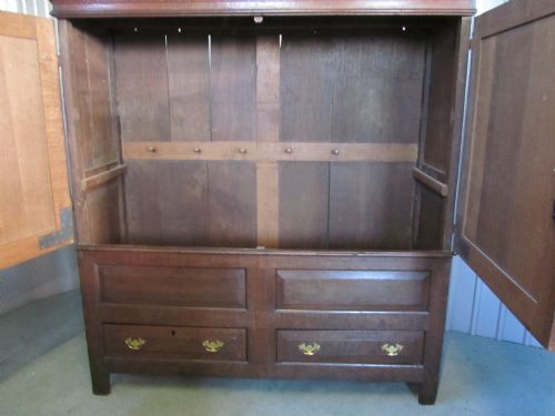 fig 1. A Large 18th Century Oak Housekeepers or Cloakroom Cupboard