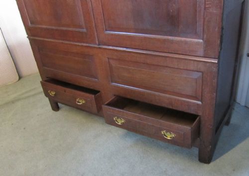 fig 2. A Large 18th Century Oak Housekeepers or Cloakroom Cupboard