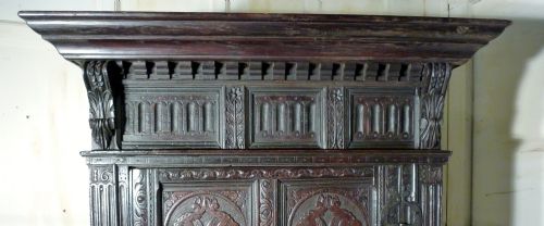 fig 1. 17th Century Carved Oak Housekeepers or Hall Cupboard