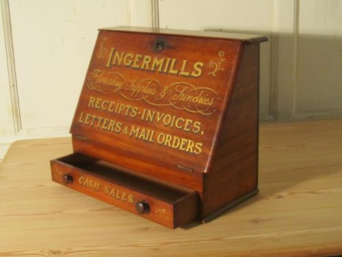 fig 1. A Charming Victorian Mahogany Stationary Box, Flower Shop Display